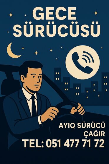 Taksi, logistika, çatdırılma: Şirkət sürücüsü tələb olunur, Dəyişən qrafik, İstənilən yaş, Saatlıq ödəniş