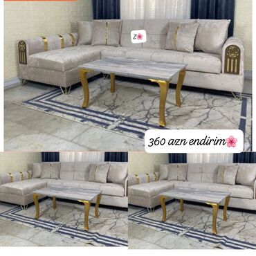 Комплекты диванов и столов: Угловой диван