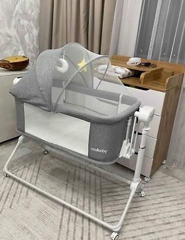 кровать для малыша: Манеж Умная кроватка 2-в-1 для новорождённых Coolbaby, двух уровневая — 1