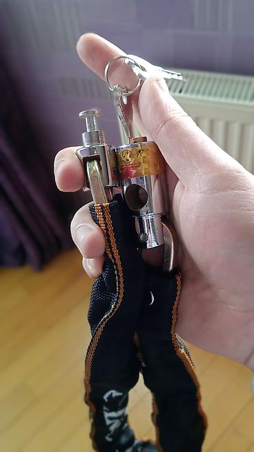 Velosiped aksesuarları: Dəmir velosiped və skuter üçün zincir kilit.Şəkildə orjinal hologramı — 5