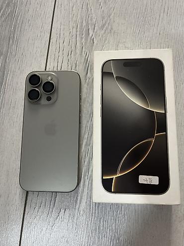 IPhone 16 Pro, Б/у, 128 ГБ, Natural Titanium, Коробка, 92 %