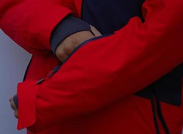 psg tech fleece: Muška zimska/ski jakna – crvena sa sivo-tamnoplavim detaljima - — 4