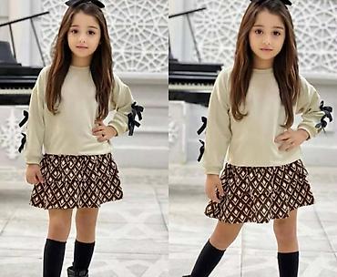 Kompleti: Dečiji komplet – duks i suknjica - Gornji deo: nežno bež ili topli — 3