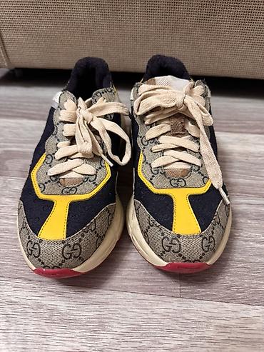 кеды gucci: Мужские кроссовки, 36, Gucci, Б/у, цвет - Бежевый, Самовывоз — 1