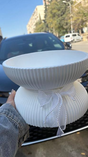 desmallar: Tort və şiriniyyat qabı, rəng - Ağ — 2