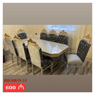 столешница для стола на заказ: Для гостиной, Новый, 8 стульев