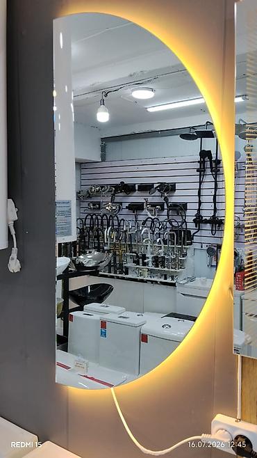 standing mirror: Зеркало с подсветкой для ванной комнаты - Форма: овальная с — 1