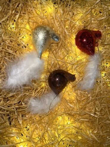 Yeni il oyuncaqları və bəzəkləri: Yeni il ağacı üçün quş fiqurlu bəzək dəsti - Dizayn: kiçik quş — 3