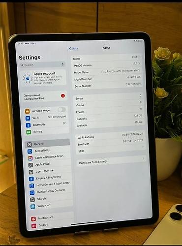 Планшеты: Планшет, Apple, память 128 ГБ, 10" - 11", Wi-Fi, Б/у, Классический цвет - Серый — 11