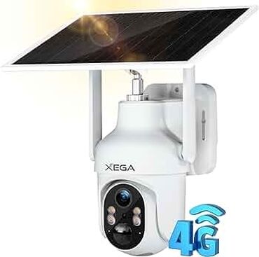 qizli kamera: Kamera 4G sim kartli SOLAR 360° smart kamera 3MP Full HD 64gb yaddaş