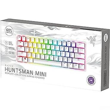 mini kompüterlər: Razer Huntsman Mini Compact 60% Gaming Keyboard White 🟢 Rəsmi iş yeri — 1