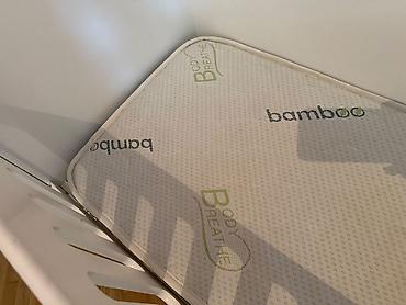 bamboo doşek: Oğlan və qız üçün, İşlənmiş, Dördbucaq, Beşik, Matras ilə, Yellənmə mexanizmi ilə — 2