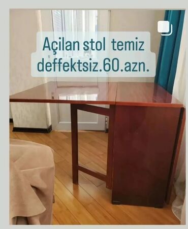 Masalar: Qonaq masası, İşlənmiş, Açılan, Taxta, Dördbucaq masa — 4
