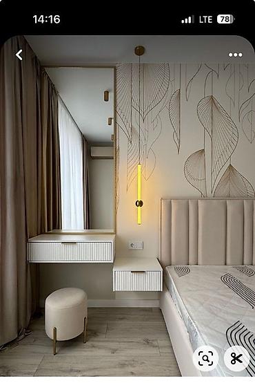 Спальные гарнитуры: Спальный гарнитур, Трюмо, МДФ, цвет - Бежевый — 3