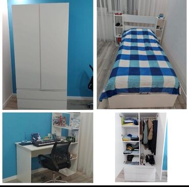 белый офисный стол: Oğlan və qız üçün, İşlənmiş, Təknəfərlik çarpayı, Yazı masası, Dolab