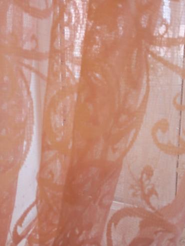 Pərdə və tüllər: İşlənmiş, Tül, rəng - Çəhrayı, Pulsuz çatdırılma — 4