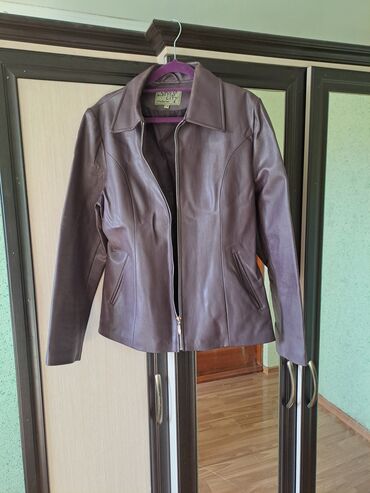 Кожаная куртка, Классическая модель, Натуральная кожа, Приталенная модель, XL (EU 42), 2XL (EU 44)
