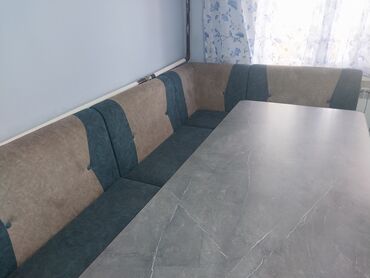 натижные потолки: Ашкана үчүн жумшак бурчек, Башка материал, түсү - Боз