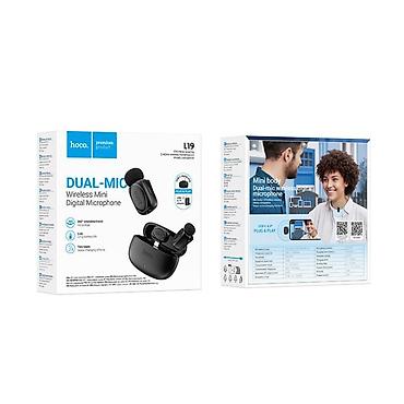 sims: Hoco L19 Dual-Mic – simsiz mini rəqəmsal mikrofon dəsti - İkiqat — 1