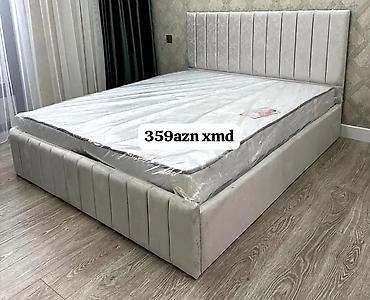 qədim mebel: Mebel dəsti: Yumşaq başlıqlı iki nəfərlik çarpayı və döşək. - Rəng — 1