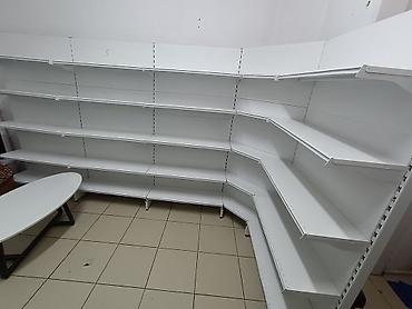 полка для угла: Угловой модульный стеллаж для магазина - Конструкция: пристенный — 2