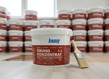 Грунтовка Knauf Grundkonzentrat – это концентрат для подготовки
