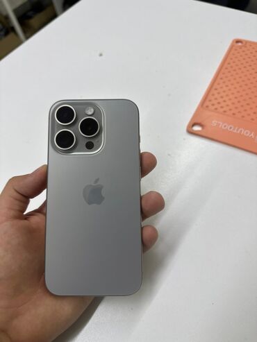 айфоны бесплатно: IPhone 15 Pro, 256 ГБ, Natural Titanium, Коргоочу айнек, Каптама, Куту, 87 %