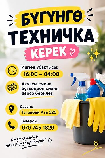 Уборщики: Требуется Уборщик, Офис, График: Сменный график, Ночная смена — 1