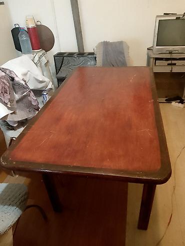 taxta biti: Taxta yemək masası - Material: massiv ağac - Forma: düzbucaqlı — 1