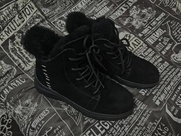 замша обувь зимняя: Сапоги, 40, цвет - Черный