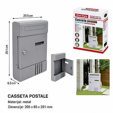 KMT Poštansko sanduče srebrno 2001735-A Opis: Metalno poštansko