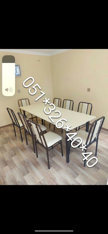 Bağ, çöl masa və oturacaq dəstləri: Yeni, Dördbucaq masa, 8 stul, Açılmayan, Stullar ilə, Metal, Azərbaycan -da lalafo.az — 4 Bağ, çöl masa və oturacaq dəstləri: Yeni, Dördbucaq masa, 8 stul, Açılmayan, Stullar ilə, Metal, Azərbaycan — 4