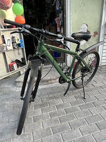 velosiped nagd: Şəhər/trek tipli velosiped – yaşıl rəng, yüngül alüminium gövdə — 2