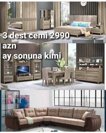 yataq dəstlərinin qiyməti: ✔ay sonuna kimi 3 dest cemi 2990 azn ✔münasib qiymət yüksək keyfiyyət