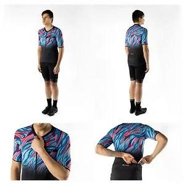 Oprema za bicikliste: DRES FORCE LIFE KRATKI RUKAV, CRNA-PLAVA-ROZE | Dres je dizajniran — 6