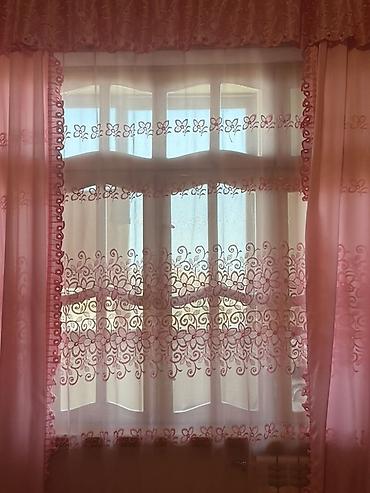 iwlenmiw perde: İşlənmiş, Satin Pərdə, rəng - Çəhrayı, Ünvandan götürmə — 3