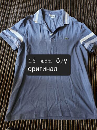 %C5%9F%C9%99killi qad%C4%B1n qal%C4%B1n futbolkalar%C4%B1: Футболка Lacoste, L (EU 40), цвет - Голубой