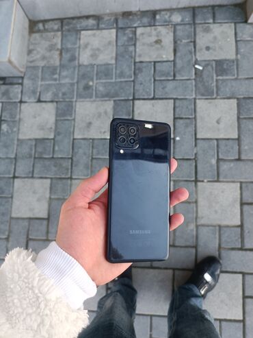 samsung c100: Samsung Galaxy A22, 128 GB, rəng - Qara, Düyməli, Barmaq izi