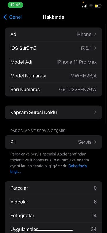 iphone 14 pro max ekran qiymeti: IPhone 11 Pro Max, 64 GB, Gümüşü