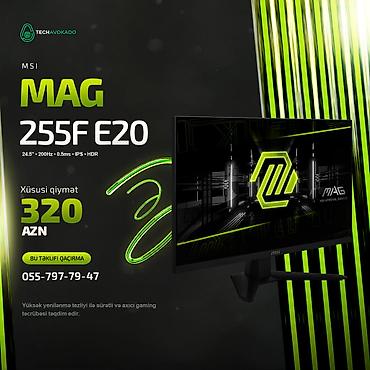Monitorlar: MSI MAG 255F E20 🔹 Qısa xüsusiyyətlər: 24.5" Rapid IPS, Full HD — 1