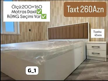 Taxt – 260 AZN - Ölçü: 200×160 - Matras daxildir - Rəng seçimi var Ağ lalafo.az -da Taxt – 260 AZN - Ölçü: 200×160 - Matras daxildir - Rəng seçimi var Ağ