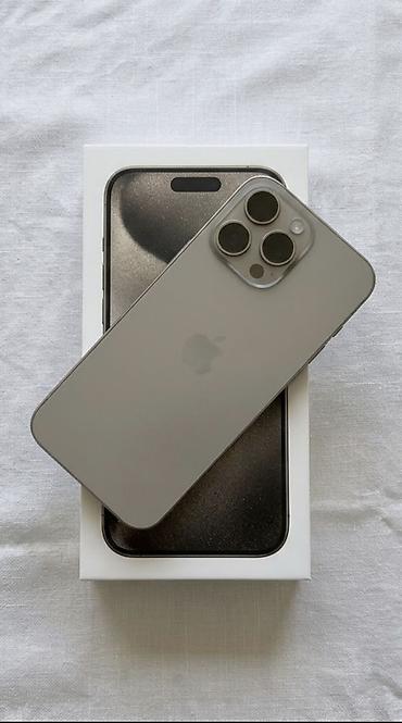 iphone barter: IPhone 15 Pro Max, 256 GB, Natural Titanium, Simsiz şarj, Face ID — 1