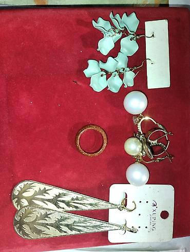 Bijuteriya dəstləri: Bijuteriya dəsti – müxtəlif aksesuarlar - Turkuaz rəngli baş bəzəyi — 3