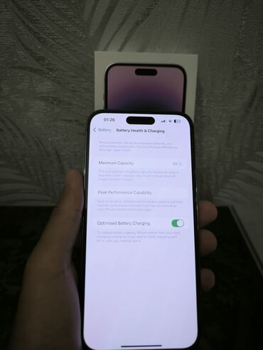 iphone 14 pro max qiymət: IPhone 14 Pro Max, 128 GB, Deep Purple, Zəmanət, Face ID, Sənədlərlə