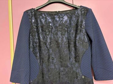 Haljine: PS Fashion XL (EU 42), bоја - Tamnoplava, Koktel, klub, Dugih rukava — 6