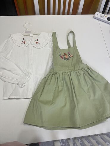 детская юбка: Детское платье, цвет - Зеленый, Новый