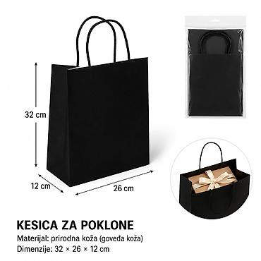 KMT Kraft papirna kesa, crna – model 278812 - Materijal: kraft papir