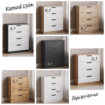 Kamod – 4 çekmecəli model - Ölçü: 80×80×40 sm (şəkildə göstərildiyi