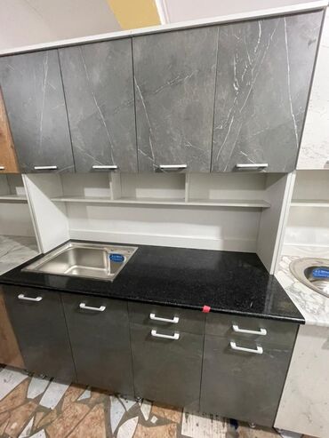 шкаф для посуды на кухню: Ашкана үчүн шкаф, Жаңы, Полго орнотулма, Жуугучу менен, ЛДСП
