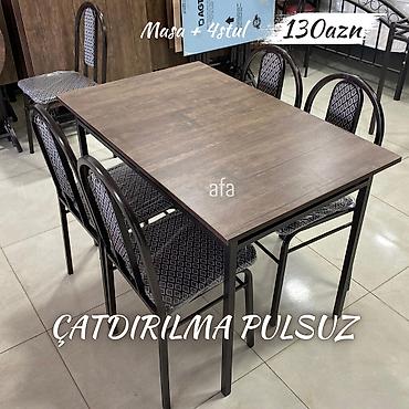 kafe stul: Restoran, kafe, bağ, mətbəx və s üçün masa destleri qiymətlər üzərində — 1